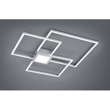 Plafoniera Hydra, TRIO, 65.5x66.5x6.5 cm, 38W, 1x LED, metal, nichel mat