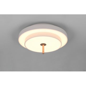 Plafoniera Keaton, TRIO, 40x20 cm, 34.5W, 1x SMD, metal, gri/auriu