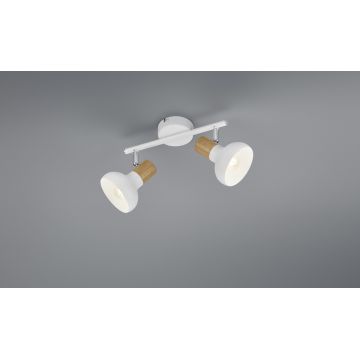 Plafoniera Latika, RL, 30x13.5x18.5 cm, 10W, 2x E14, metal, alb mat/natur