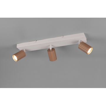 Plafoniera Soka, TRIO, 50x9x14.5 cm, 10W, 3x GU10, metal, gri/maro