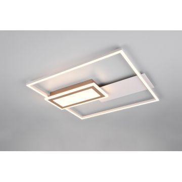Plafoniera Spiro, RL NOW, 53x50x6.2 cm, 32W, 1x SMD, metal, gri/natur