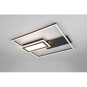 Plafoniera Spiro, RL NOW, 53x50x6.2 cm, 32W, 1x SMD, metal, negru mat/alb