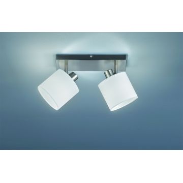 Plafoniera Tommy, RL, 28x17.6x19 cm, 28W, 2x E14, metal, nichel mat/alb
