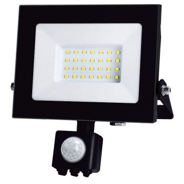 proiector led cu senzor 30w 3300lm ip65 4000k negru well