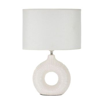 VeiozÄalbÄdin ceramicÄcu abajur textil (Ã®nÄu0083lÈu009Bime 43 cm) Seta âu0080Mauro Ferretti