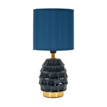 VeiozÄalbastrÄdin ceramicÄcu abajur textil (Ã®nÄu0083lÈu009Bime 30,5 cm) Pigny âu0080Mauro Ferretti