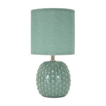 VeiozÄalbastru-deschis din ceramicÄcu abajur textil (Ã®nÄu0083lÈu009Bime 27 cm) Pontus âu0080Mauro Ferretti