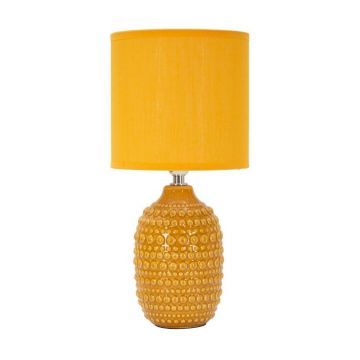 VeiozÄgalben-muÈu0099tar din ceramicÄcu abajur textil (Ã®nÄu0083lÈu009Bime 30,5 cm) Points âu0080Mauro Ferretti