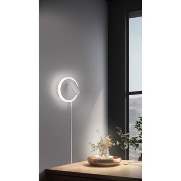 Aplica de perete Jordan, TRIO, 12x15x15 cm, 5W/2W, 2x SMD, metal, alb mat