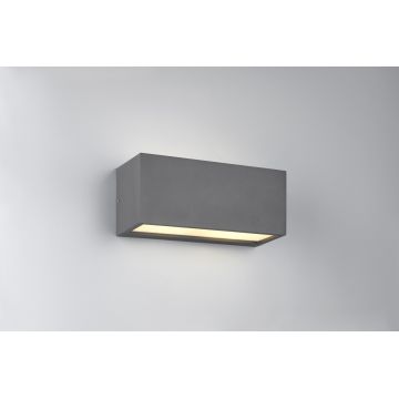 Aplica de perete pentru exterior Mayenne, TRIO, 25x11 cm, 10W, 2x E14, aluminiu, antracit