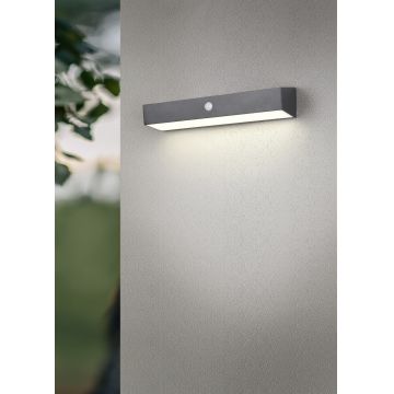 Aplica de perete pentru exterior Silves, RL, 30.3x9.5x6 cm, 6W, 1x SMD, plastic, negru