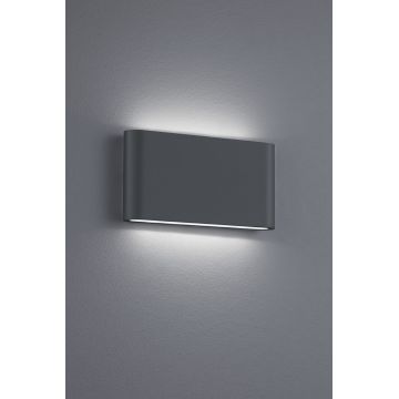 Aplica de perete pentru exterior Thames II, TRIO, 17.5x9 cm, 4.5W, 1x SMD, aluminiu, antracit