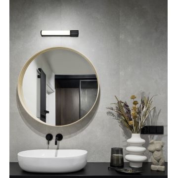 Aplica de perete Piera, TRIO, 41.5x5.5 cm, 8W, 1x SMD, plastic, negru mat/alb