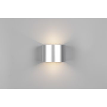 Aplica de perete rotunda pentru exterior Genie, RL NOW, 14x12x10 cm, 1W, 2x SMD, plastic, titaniu