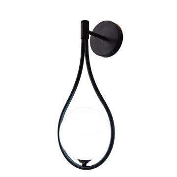 Aplică Teary, negru/alb, 16x12x37 cm