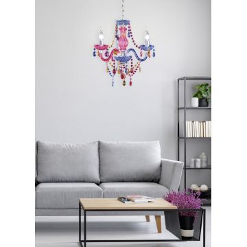 Candelabru Luster, RL, 46x150 cm, 40W, 3x E14, metal, multicolor