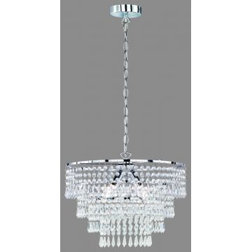 Candelabru Orient, RL, 42x150 cm, 40W, 3x E14, metal, argintiu