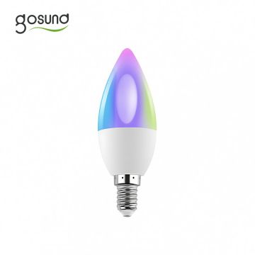 Gosund&nbsp;|&nbsp;NiteBird Bec LED RGB+CW inteligent Gosund WB6, Wi-Fi, E14, 5W, 310 lm, lumina alba si colorata (2700-6500K), Clasa energetica F