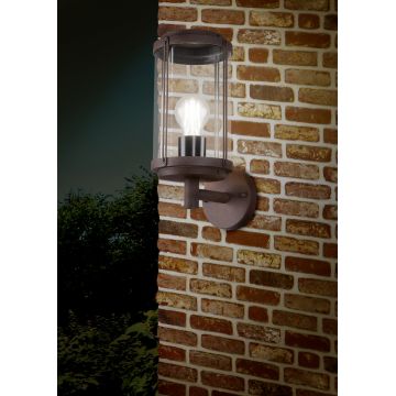 Lampa de gradina Tanaro, TRIO, 14.5x32.5 cm, 40W, 1x E27, aluminiu, ruginiu