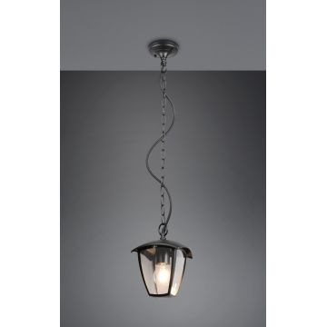 Lampa de gradina Venta, TRIO, 17x17x82 cm, 10W, 1x E27, aluminiu, negru mat