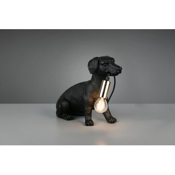 Lampa de masa Rudi, RL, 28x12.5x23.5 cm, 10W, 1x E14, polirasina, negru