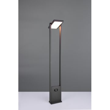 Lampadar de exterior cu senzor Malawi, TRIO, 15.5x101 cm, 5W, 1x SMD, aluminiu, antracit
