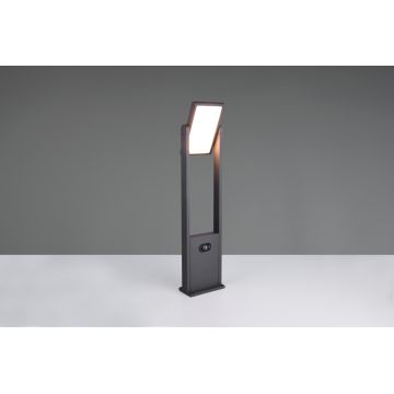 Lampadar de exterior cu senzor Malawi, TRIO, 15.5x61 cm, 5W, 1x SMD, aluminiu, antracit