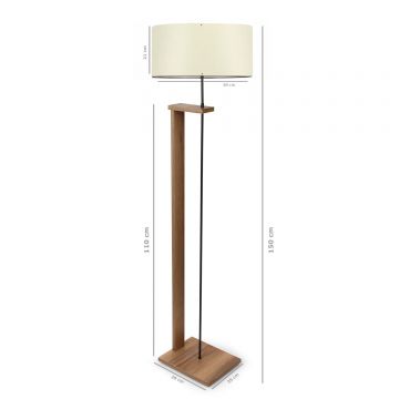 Lampadar, Opviq, mdf, crem, 150 cm, 780SGN4466