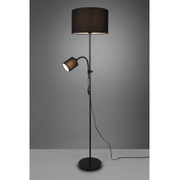 Lampadar Owen, RL, 36x160 cm, 42W / 10W, 1x E27 / 1x E14, metal, negru