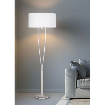 Lampadar Paris II, TRIO, 50x160 cm, 60W, 1x E27, metal, nichel mat