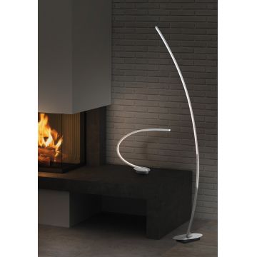 Lampadar Solo, RL, 15x35x158 cm, 11W, 1x SMD, metal, argintiu lucios