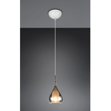 Lustra Aldea, TRIO, 13.5x200 cm, 10W, 1x E14, metal, alb mat/argintiu