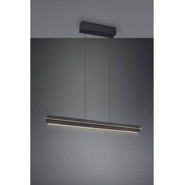 Lustra Emerson, TRIO, 95x9x150 cm, 22W, 1x SMD, metal, negru mat