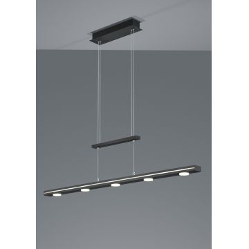 Lustra Lacal, TRIO, 100x8x160 cm, 4W, 7x SMD, metal, negru mat