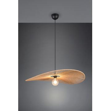 Lustra Laurine, RL, 78x150 cm, 40W, 1x E27, fire de hartie, negru mat/maro