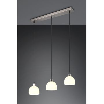 Lustra Molly, RL NOW, 60x12x150 cm, 10W, 3x E14, metal, nichel mat/alb