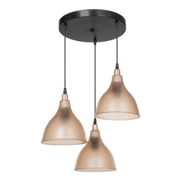 Lustră Orazio, chihlimbar/negru, 40x80 cm