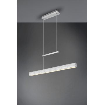 Lustra Paros, RL, 90x11x150 cm, 22W / 5.5W, 2x SMD, metal, argintiu lucios