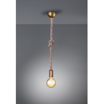 Lustra Rope, TRIO, 12x150 cm, 60W, 1x E27, metal, bronz antic