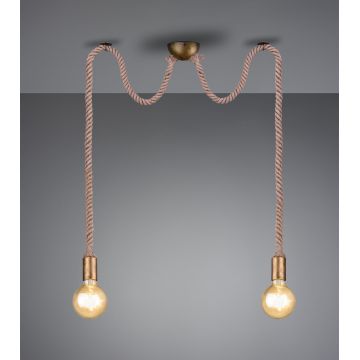 Lustra Rope, TRIO, 12x150 cm, 60W, 2x E27, metal, bronz antic