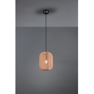 Lustra Runa, TRIO, 25x150 cm, 40W, 1x E27, metal, negru mat/bej