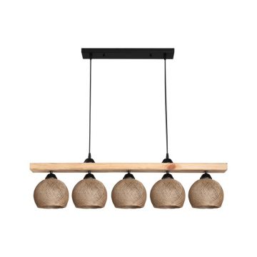 Lustră Salote, maro/natural, 100x18x24 cm