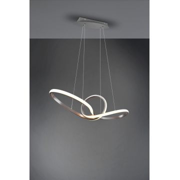 Lustra Sansa, RL, 80x26.5x150 cm, 28W, 1x SMD, metal, nichel mat