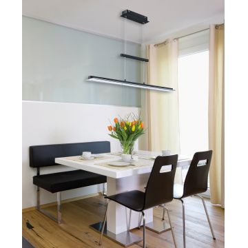 Lustra Smash, RL, 100x12x150 cm, 18W, 1x SMD, metal, negru mat