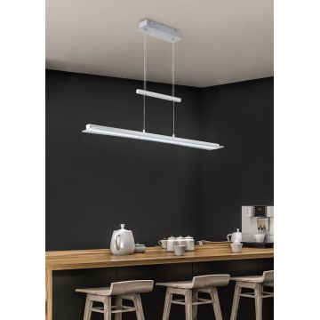 Lustra Smash, RL, 100x12x150 cm, 18W, 1x SMD, metal, nichel mat