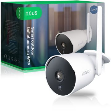 Nous Camera de supraveghere IP WIFI NOUS W7P Smart, Exterior, 3MP, Detectare micare, Night vision