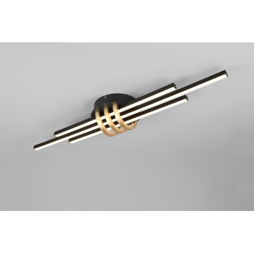 Plafoniera Cinto, RL NOW, 81x18x10.5 cm, 20W, 1x SMD, metal, negru/auriu