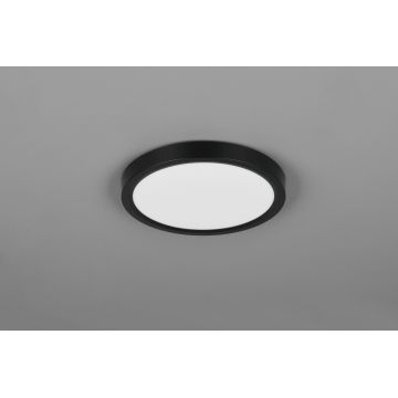Plafoniera Draco, RL, 23x2.6 cm, 18W, 1x SMD, plastic, negru mat
