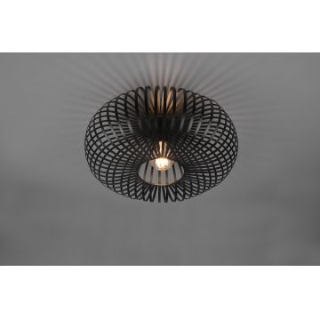 Plafoniera Johann, TRIO, 40x17 cm, 60W, 1x E27, metal, negru mat