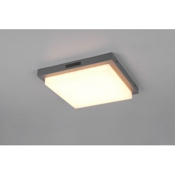 Plafoniera patrata pentru exterior Bermejo, TRIO, 30x30x5.7 cm, 14W, 1x SMD, metal, antracit/alb